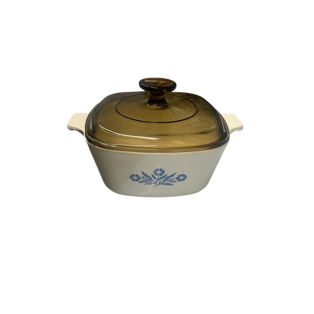 Vintage CORNING WARE Blue Cornflower P-1 3/4-B Casserole Dish 1.75 qt w/ Lid
